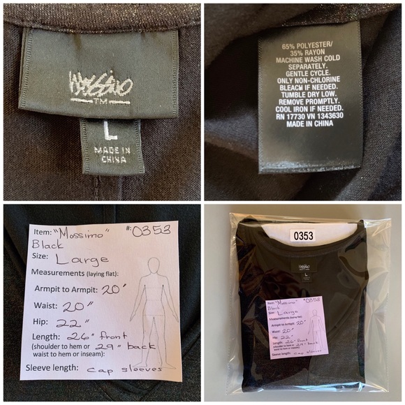 🔥5/$20🔥 Mossimo Black Tee Shimmers - Picture 4 of 8